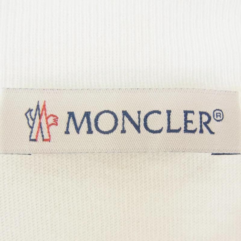 モンクレール 23SS I20918C00051 8390T フロントロゴ レザー ワッペン クルーネック 半袖 Tシャツ 買取実績 画像