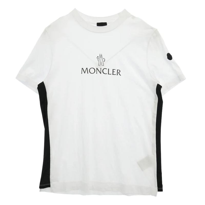 モンクレール 24SS J10918C00060 MAGLIA MANICHE CORTE マリア マニケ コルテ リフレクター ロゴ メッシュ 切替 ラバーロゴ ワッペン クルーネック 半袖 Ｔシャツ カットソー 買取実績