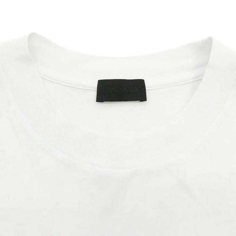モンクレール 24SS J10918C00060 MAGLIA MANICHE CORTE マリア マニケ コルテ リフレクター ロゴ メッシュ 切替 ラバーロゴ ワッペン クルーネック 半袖 Ｔシャツ カットソー 買取実績 画像