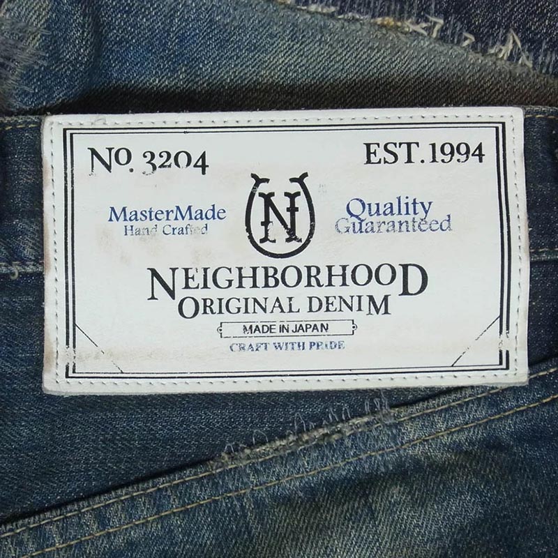 ネイバーフッド 15AW 152DCNH-PTM21 QUIET. SAVAGE. DP MID 14OZ-PT ダメージ加工 クワイエット サベージ ミッド デニム パンツ 買取実績 画像