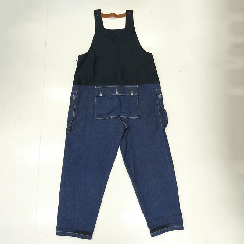 ナイジェルケーボン 8039-13-50530 LYBRO NAVAL DUNGAREE SPLIT デニム切替 モールスキン オーバーオール 買取実績 画像