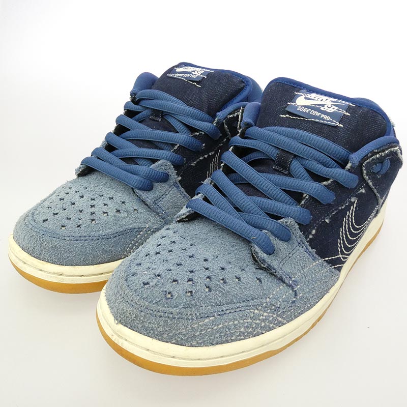 ナイキ CV0316-400 SB DUNK LOW PRO PRM Sashiko ダンク ロー プロ サシコ 刺し子 デニム スウェード ローカット スニーカー 買取実績 画像