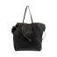 Leather Scalloped Trim Tote Bag 画像