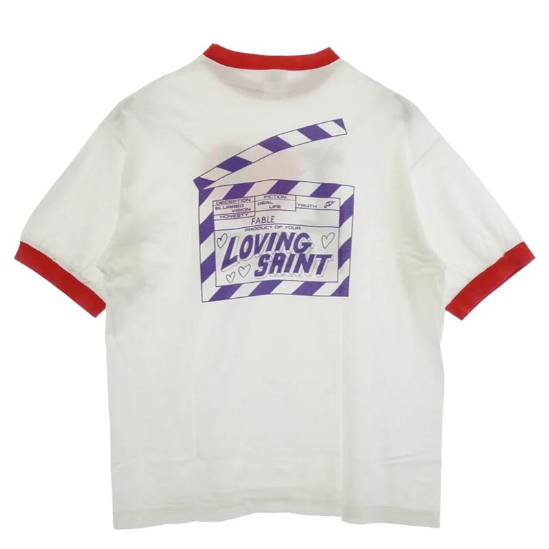 セントマイケル 26SS SM-MK8-0000-018 I LOVE SAINT_SS T-SHIRT ヴィンテージ加工 リンガー 半袖 Tシャツ 買取実績 画像