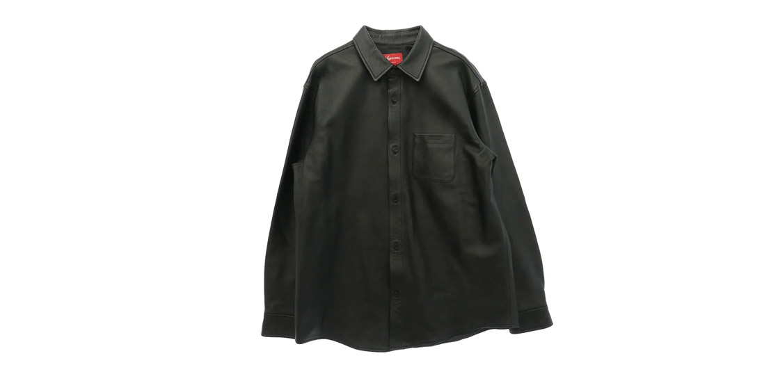 シュプリーム 21AW LEATHER SHIRT BOX LOGO 買取実績