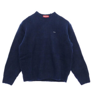 シュプリーム 25AW Small Box Waffle Sweater スモールボックスロゴ クルーネック ワッフル ニット 買取実績 画像