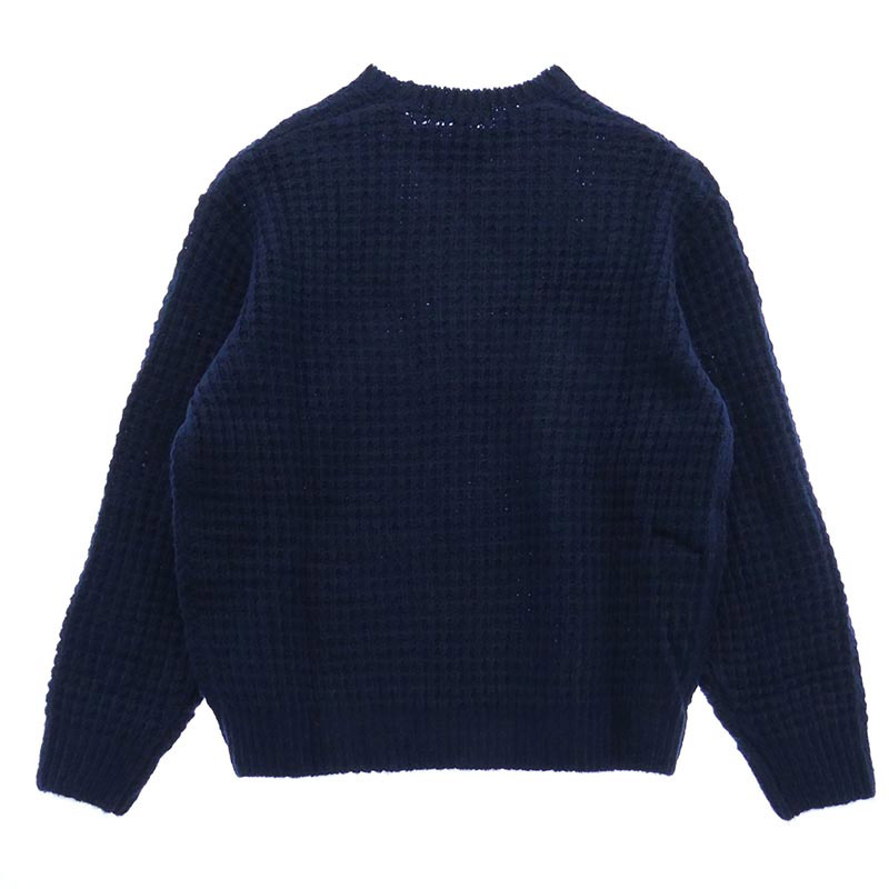 シュプリーム 25AW Small Box Waffle Sweater スモールボックスロゴ クルーネック ワッフル ニット 買取実績 画像