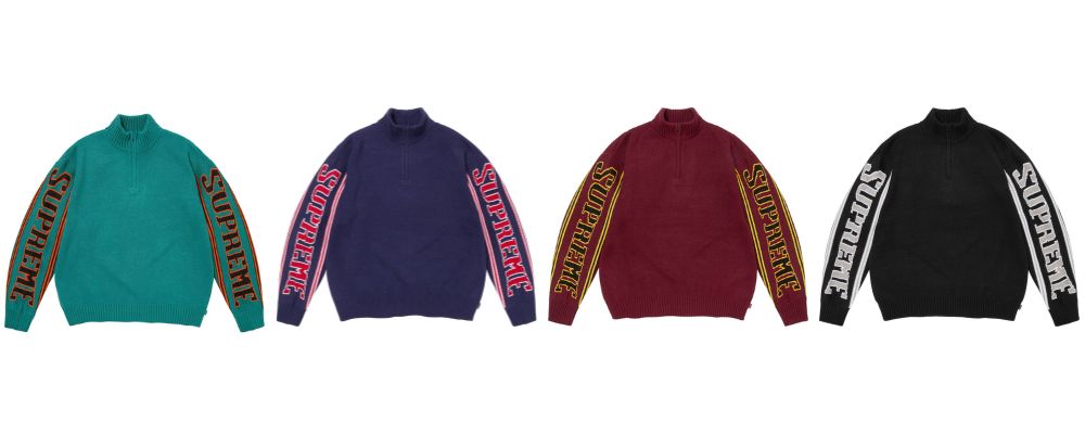 Supreme 2026AW Week1発売予定アイテムまとめ｜ブランド古着買取専門店LIFEJacquard Sleeve Half Zip Sweater 30,800円 画像