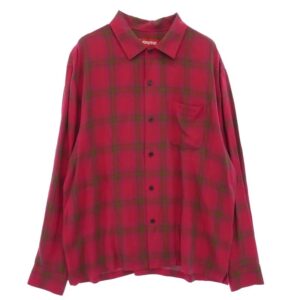 シュプリーム 26SS Shadow Plaid Rayon Shirt シャドー プレイド レーヨン オープンカラー チェック 長袖 シャツ 買取実績 画像