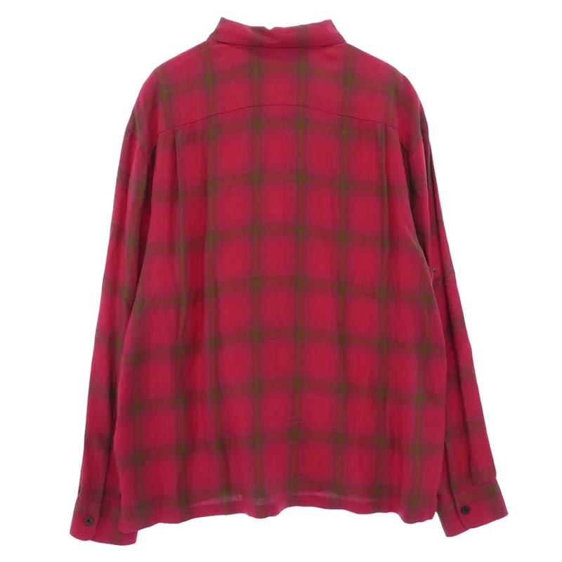 シュプリーム 26SS Shadow Plaid Rayon Shirt シャドー プレイド レーヨン オープンカラー チェック 長袖 シャツ 買取実績 画像