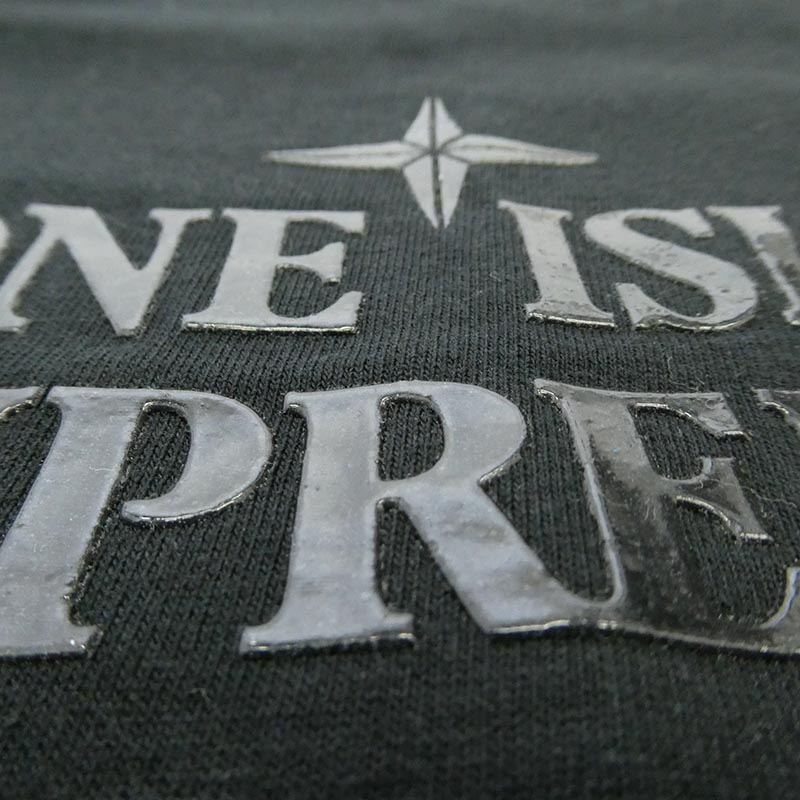 シュプリーム 22SS 7625201S8 Stone Island S/S Top ストーンアイランド S/S トップ ラバーロゴ プリント 半袖 Tシャツ 買取実績 画像
