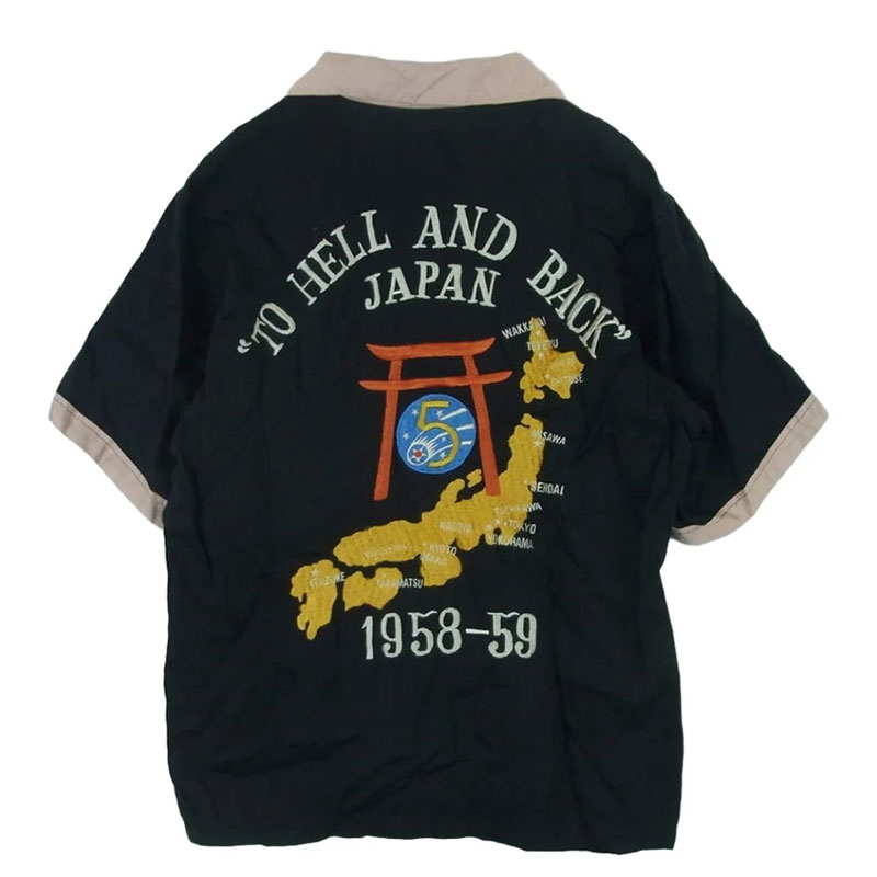 テイラー東洋 TT34197 HELL AND BACK 刺繍 スカシャツ 半袖 レーヨン シャツ 買取実績 画像