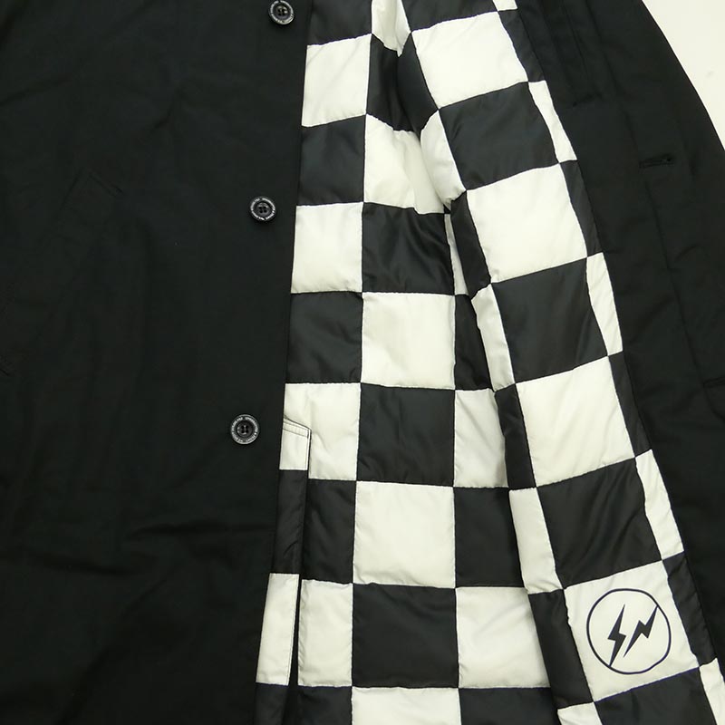 アンダーカバー 23AW UC2C9301-2 × fragment design フラグメントデザイン 裏地チェック ステンカラーコート 買取実績 画像
