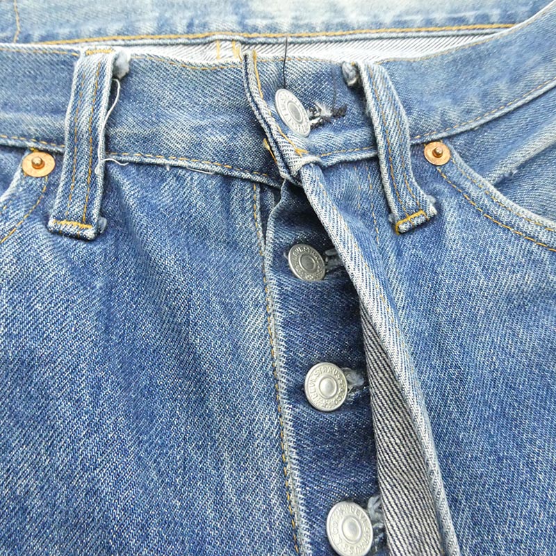 リーバイス VINTAGE ヴィンテージ 70s 1978年製 66後期 501 ボタンフライ セルビッチ デニム パンツ スモールe ボタン裏刻印6 買取実績 画像