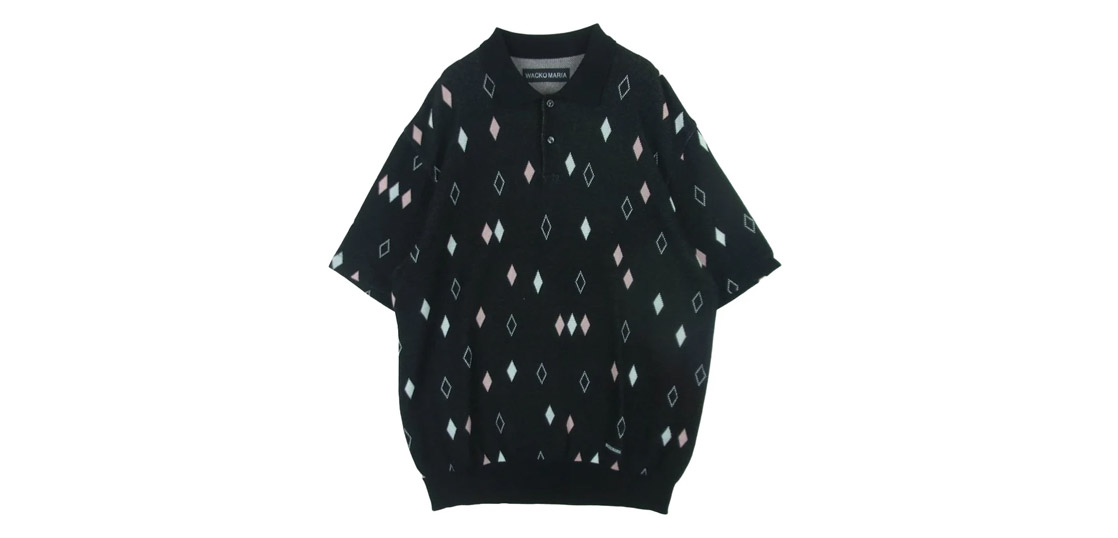 ワコマリア 25SS DIAMOND JACQUARD KNIT POLO SHIRT 買取実績