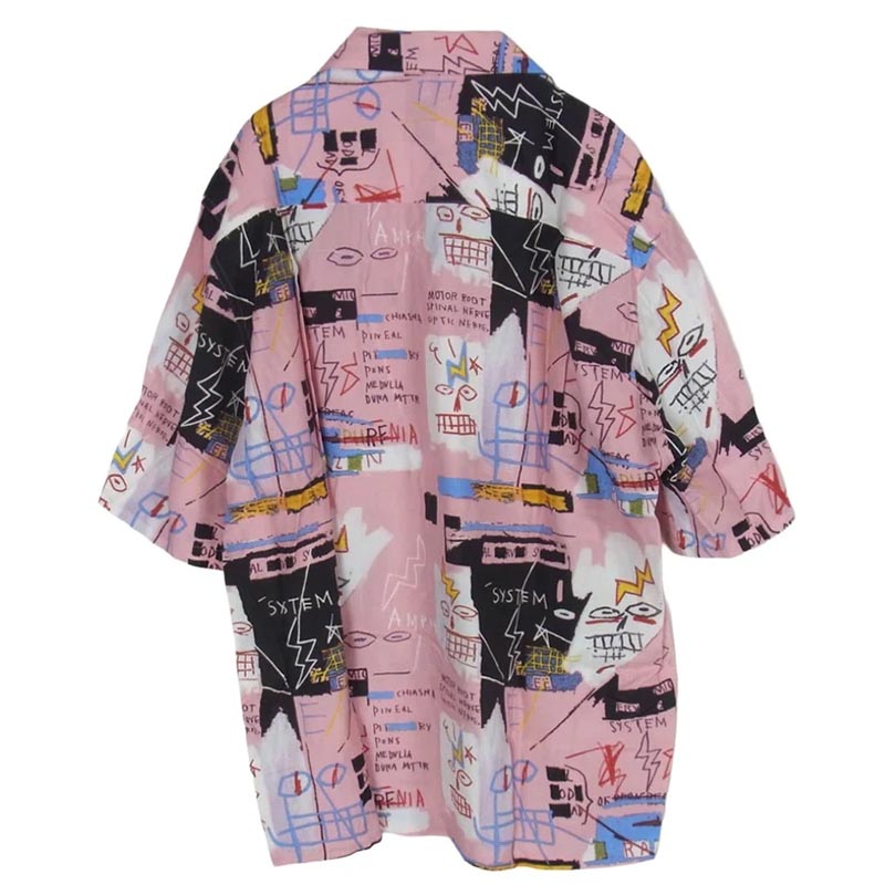 ワコマリア 26SS BASQUIAT-WM-HI27 JEAN MICHEL BASQUIAT S/S HAWAIIAN SHIRT TYPE-3 ジャン ミシェル バスキア ハワイアン アロハ 開襟 オープンカラー 半袖 シャツ 買取実績 画像