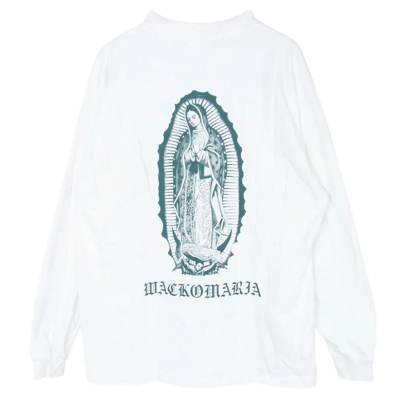 ワコマリア 26SS WASHED HEAVY WEIGHT CREW NECK LONG SLEEVE T-SHIRT TYPE-2 マリア バックプリント 長袖 Ｔシャツ 買取実績 画像