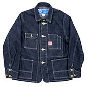 ワーカーズ Deluxe Railroad Jacket 12 oz Grey Back Indigo Herringbone 画像