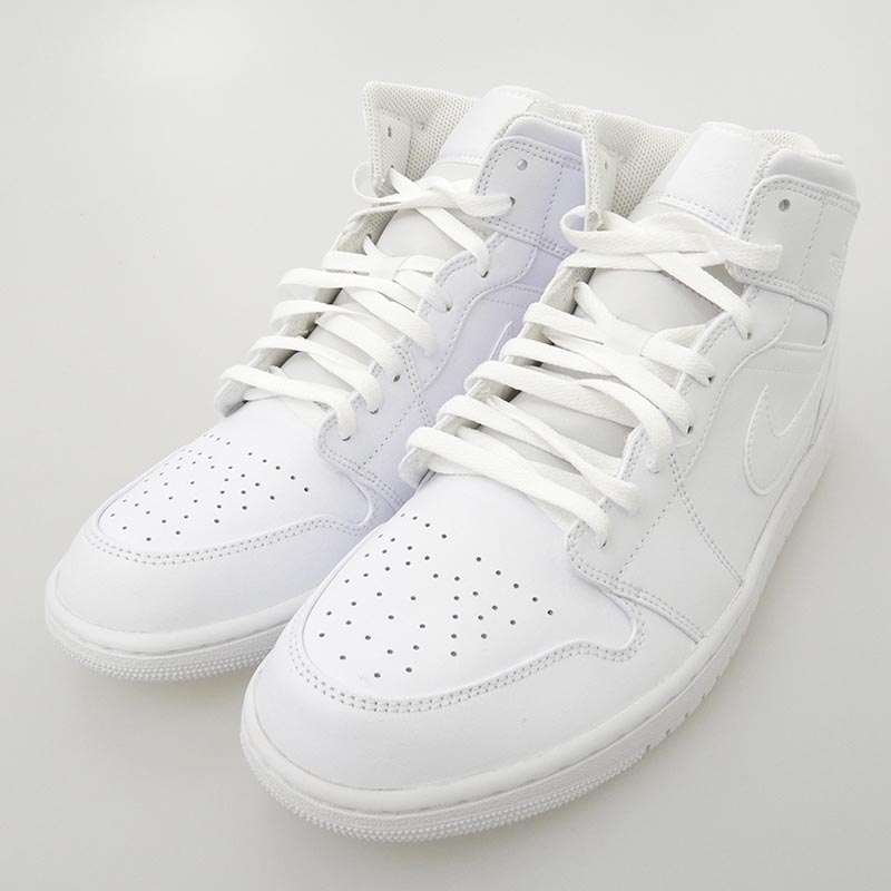 ナイキ 554724-136 Air Jordan 1 Mid Triple White AJ1 エアジョーダン ミッド トリプルホワイト スニーカー 買取実績 画像