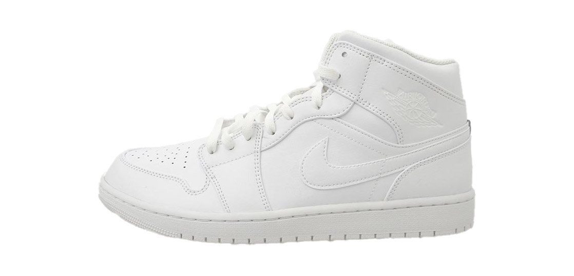 ナイキ エアジョーダン 554724-136 Air Jordan 1 Mid Triple White AJ1 買取実績