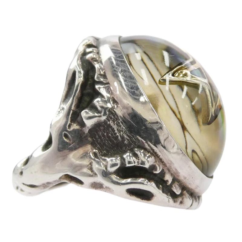 アレックスストリーター 2018 LIMITED ABALON SHELL ANGEL HEART RING HIGHDOME SHADOW STAR INSIDE 18K GOLD アバロンシェル エンジェルハート リング 買取実績 画像