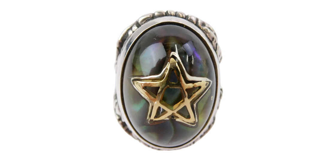 アレックスストリーター 2018 LIMITED ABALON SHELL ANGEL HEART RING HIGHDOME SHADOW STAR INSIDE 18K GOLD 買取実績