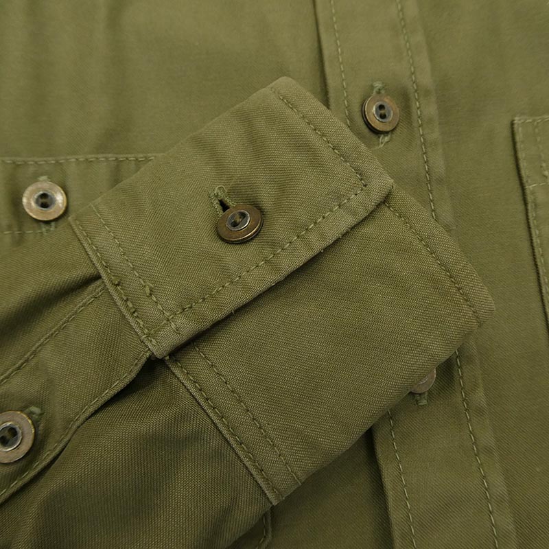 バックラッシュ 1272-04 ミリタリークロス コットン 襟裏 カーフレザー シャツ 買取実績 画像