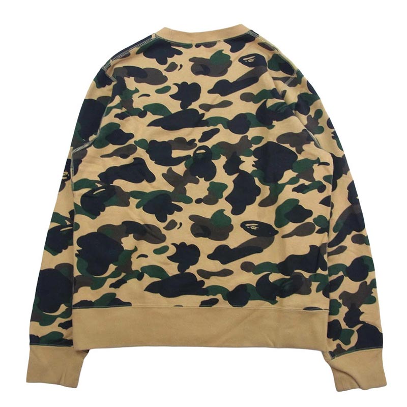 アベイシングエイプ 1ST CAMO ファーストカモ イエローカモ 総柄 クルーネック スウェット 買取実績 画像