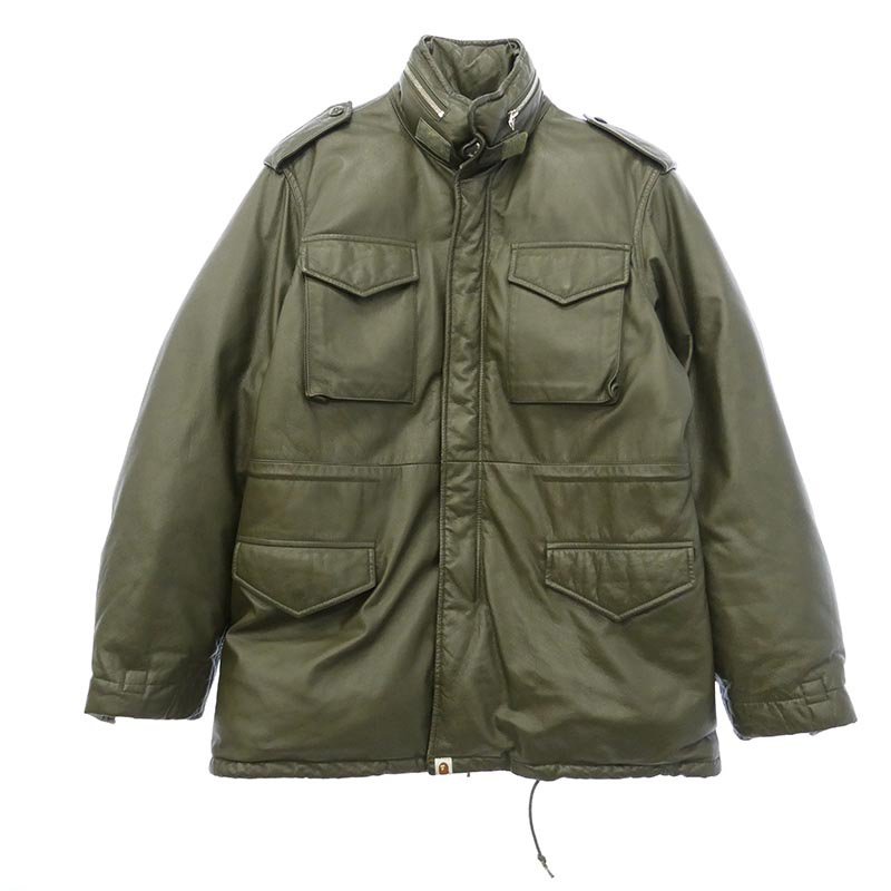 アベイシングエイプ 90s OLD 初期タグ カウハイド M-65 レザーダウンジャケット 買取実績
