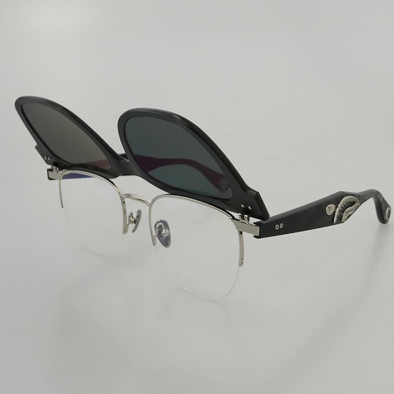 アベイシングエイプ SHARK23 サルカモ 猿迷彩 カモフラージュ 2WAY 跳ね上げ式 サングラス カラー レンズ アイウェア 買取実績 画像