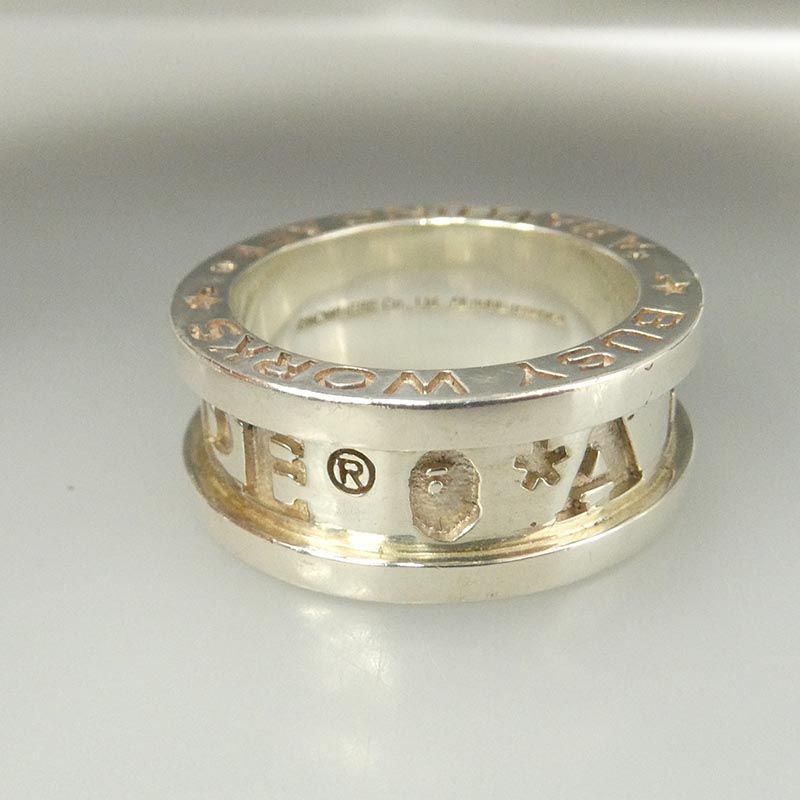 アベイシングエイプ SS24 BAPE LOGO RING busy works SV925 SILVER 買取実績