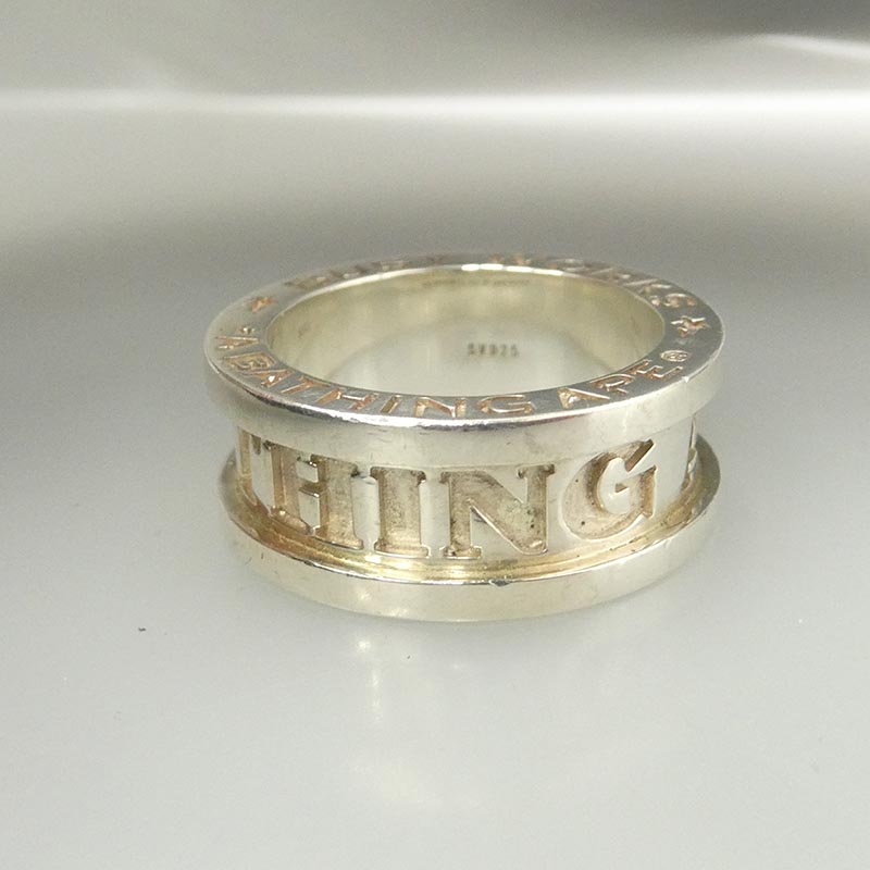 アベイシングエイプ SS24 BAPE LOGO RING busy works SV925 SILVER ロゴ バンド シルバー 925 リング 買取実績 画像