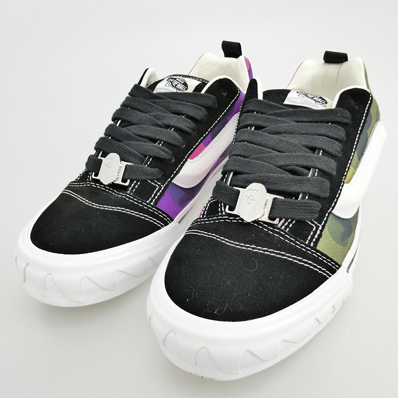 アベイシングエイプ VANS バンズ 26SS VN000Z39W09 × Vans Premium Knu Skool Camo Green バンズ プレミアム ニュースクール カモグリーン ローカット スニーカー 買取実績 画像