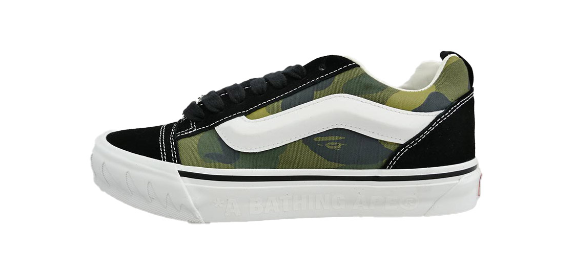 アベイシングエイプ 26SS VN000Z39W09 × Vans Premium Knu Skool Camo Green 買取実績