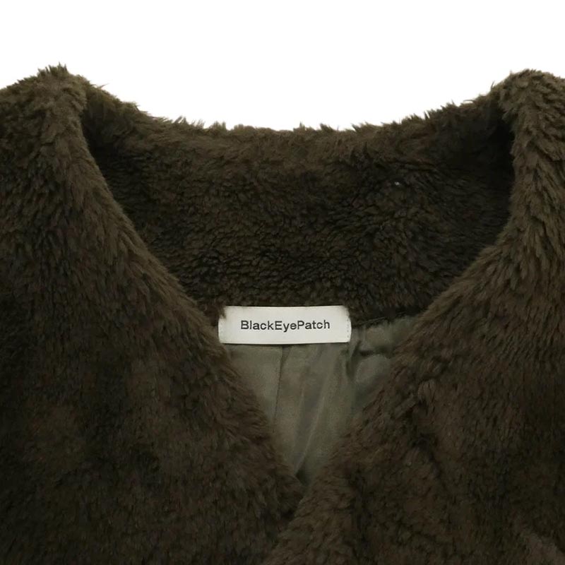 ブラックアイパッチ バックロゴ ノーカラー ボア フリース ジャケット 買取実績 画像