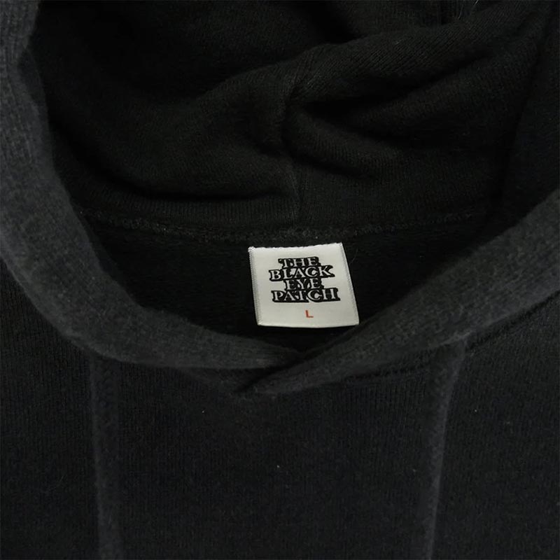 ブラックアイパッチ 取扱注意 刺繍 LABEL HOODIE SWEATSHIRT プルオーバー スウェット パーカー フーディ 買取実績 画像