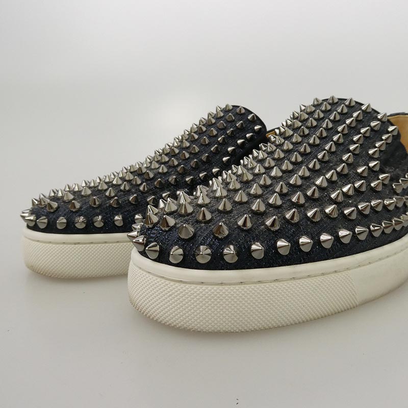 クリスチャンルブタン ROLLER BOAT FLAT CALF GLITTER GG ローラーボード スタッズ スリッポン スニーカー 買取実績 画像