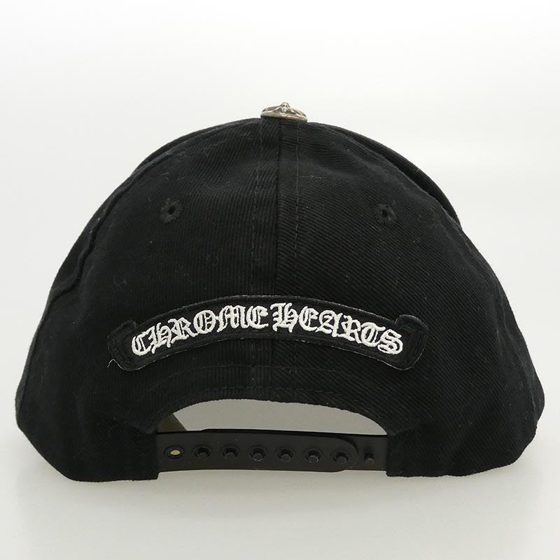 クロムハーツ(原本無) HAT BSBL CH SCROLL CAP BLACK スクロールラベル クロスボール ベースボールキャップ 帽子 買取実績 画像