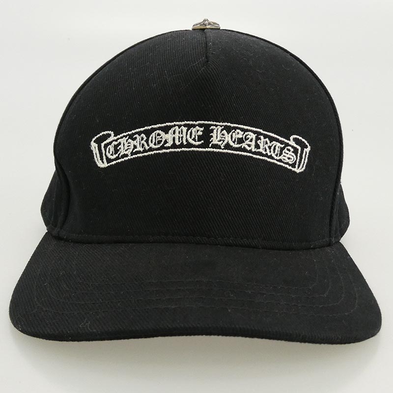 クロムハーツ(原本無) HAT BSBL CH SCROLL CAP BLACK スクロールラベル クロスボール ベースボールキャップ 帽子 買取実績 画像