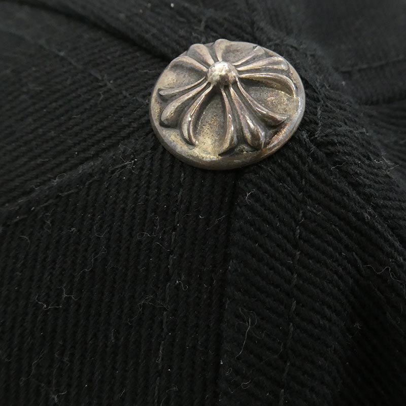 クロムハーツ(原本無) HAT BSBL CH SCROLL CAP BLACK スクロールラベル クロスボール ベースボールキャップ 帽子 買取実績 画像