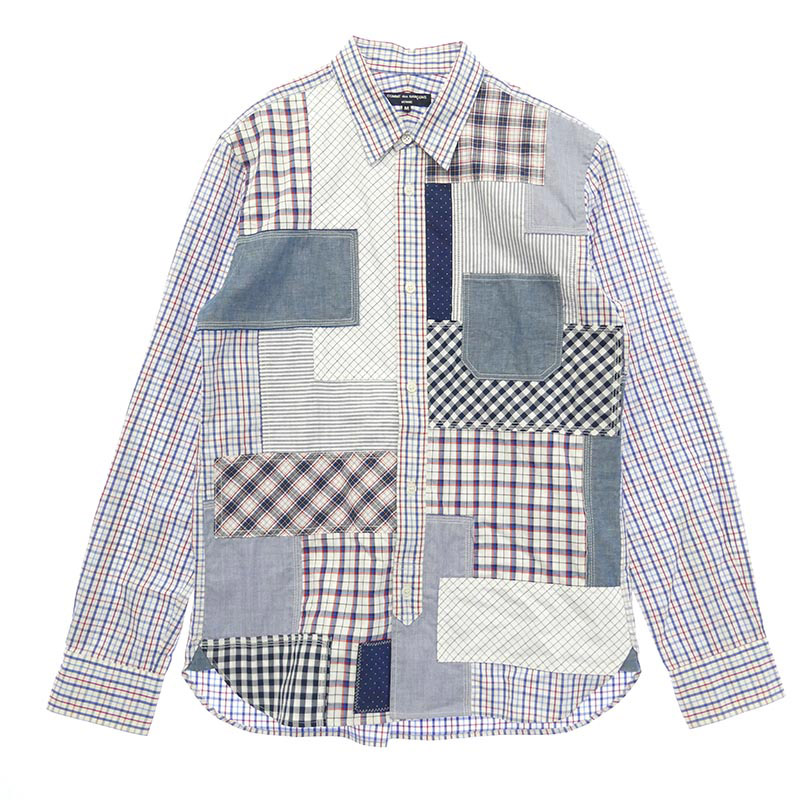 コムデギャルソンオム AD2014 HO-B048 CDG パッチワーク チェック ストラップ 柄 長袖 シャツ 買取実績