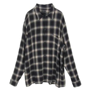 コモリ 23SS X01-02008 レーヨンチェック オープンカラー 長袖 シャツ 買取実績