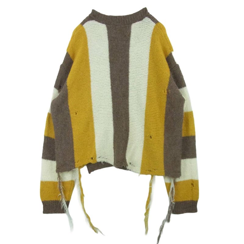 ダブレット 21AW 21AW36KN60 ZIP UP STRIPE CARDIGAN ジップアップ ストライプ カーディガン 買取実績 画像