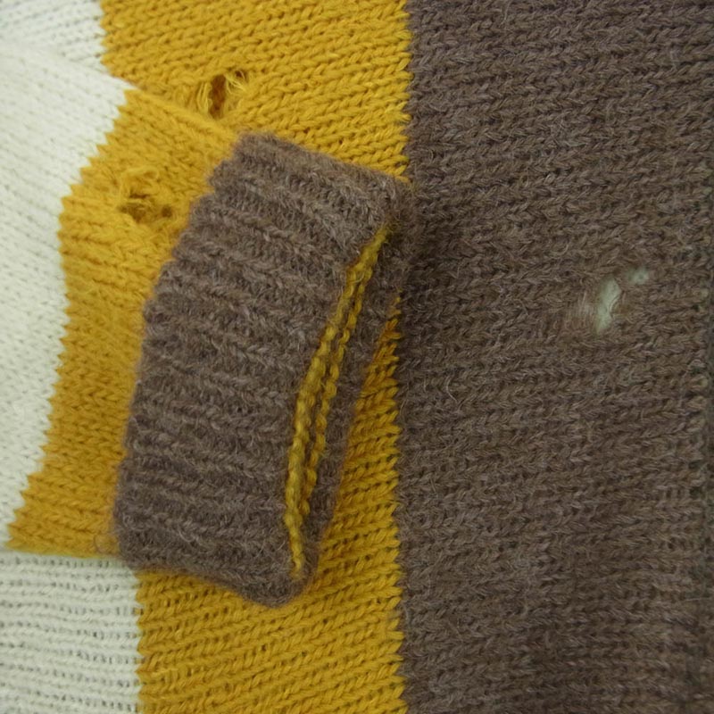 ダブレット 21AW 21AW36KN60 ZIP UP STRIPE CARDIGAN ジップアップ ストライプ カーディガン 買取実績 画像