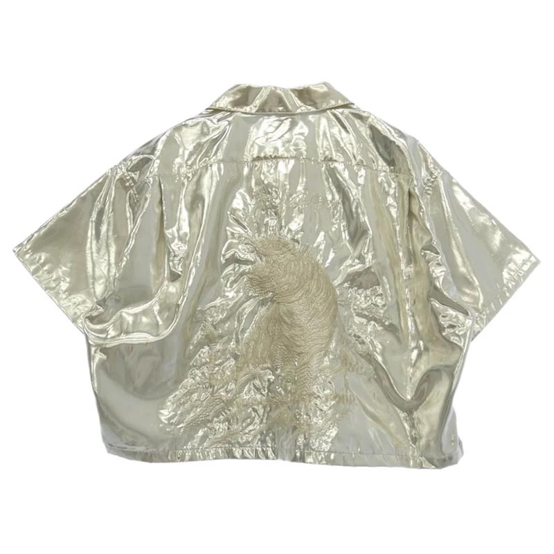 ダブレット 24SS 24SS10SH139 SILVER EMBROIDERY OVERSIZED SHIRT シルバー エンブロイダリー オーバーサイズ 半袖 シャツ 買取実績 画像