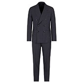 ジョルジオ アルマーニ Napoli Line Double-Breasted Pinstriped Suit in Virgin Wool 画像