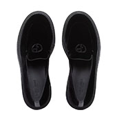 ジョルジオ アルマーニ Slipper Giorgio's in Velvet and Grosgrain with Leather スリッポン ベルベット グログラン レザー 画像