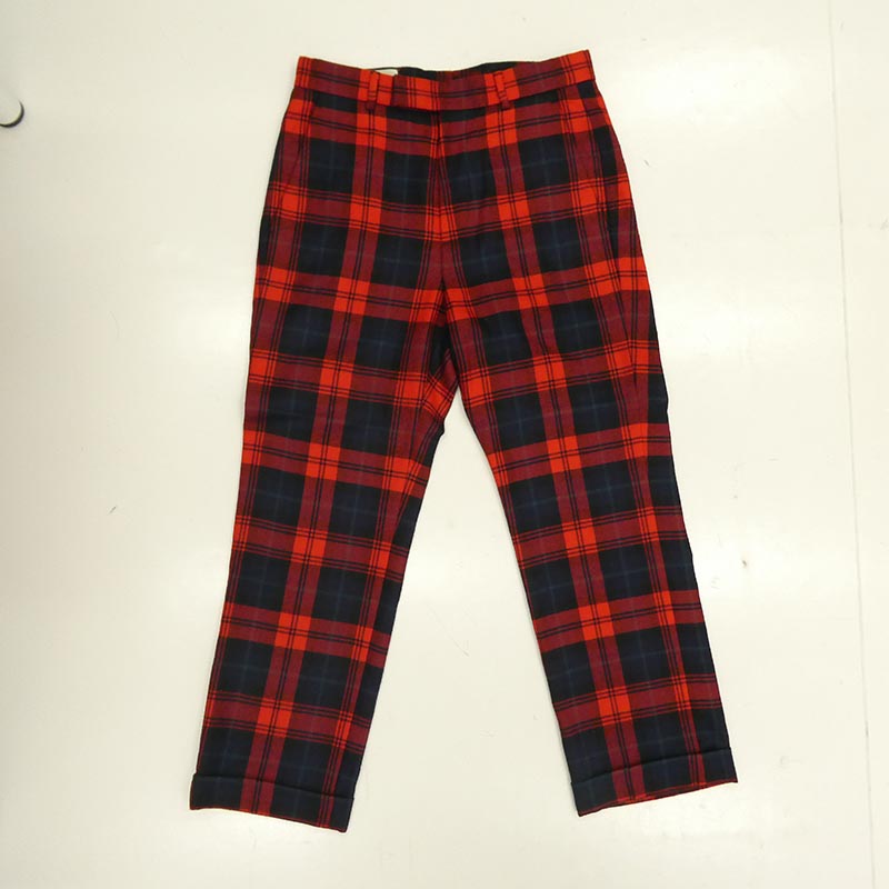 グッチ 495139 Z501F LOVED ビーパッチ タータンチェック ジャケット スラックスパンツ セットアップ 買取実績 画像