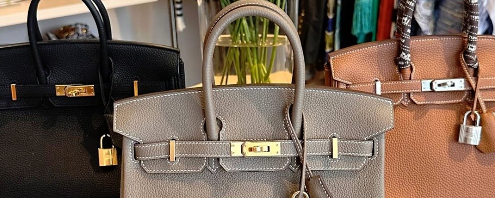 エルメス 3色のバーキンが並ぶ画像