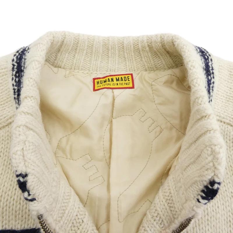 ヒューマンメイド 25AW HM30CS020 ZIP-UP KNIT JACKET ロゴハート刺繍 ジップアップ ニット ジャケット 裏地キルティング 買取実績 画像